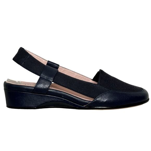Taryn Rose Shoes - Taryn Rose Black Slingback Sandals ( Navy Blue) Kamille